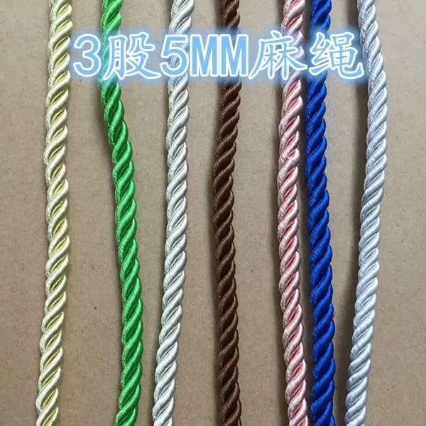 5mm Round Polyester Three-Strand Braided Cord